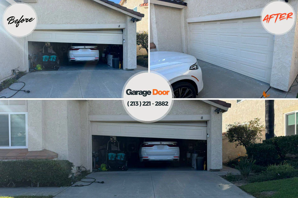 Before and after: garage door repair Ridgway, PA